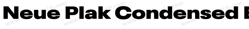 Neue Plak Condensed ExtraBlack字体转换